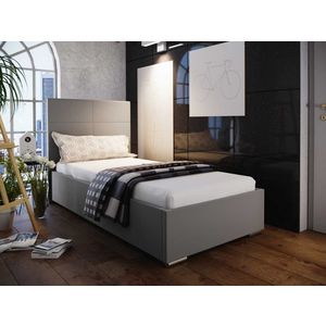 Čalouněná postel DANGELO 4 90x200 cm, šedá látka obraz