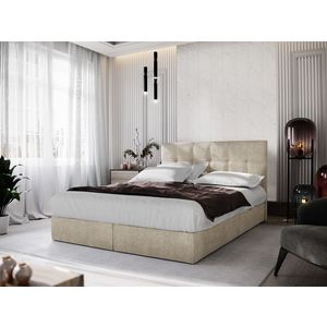 Čalouněná postel GARETTI 180x200 cm, krémová obraz