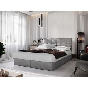 Čalouněná postel GARETTI 160x200 cm, světle šedá obraz
