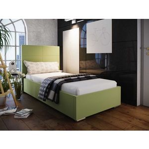 Čalouněná postel DANGELO 4 90x200 cm, zelená látka obraz