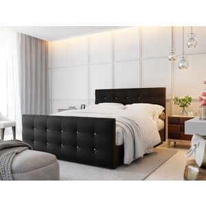 Čalouněná postel HOBIT MAD 140x200 cm, černá obraz
