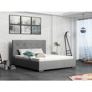 Čalouněná postel DANGELO 1 160x200 cm, šedá látka obraz