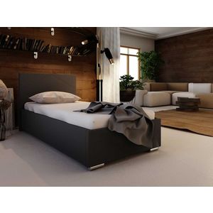 Čalouněná postel DANGELO 5 90x200 cm, černá látka obraz