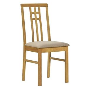 Jídelní židle SLAVATA, dub sonoma/látka krémová obraz