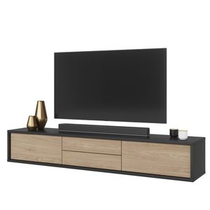 Televizní stolek CELESTIN II, antracit/olejovaný dub obraz