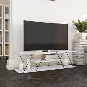 TV stolek ANABELA, bílá/černá obraz