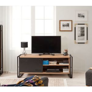 TV stolek ANSWER 130 cm, atlantská borovice/černá obraz
