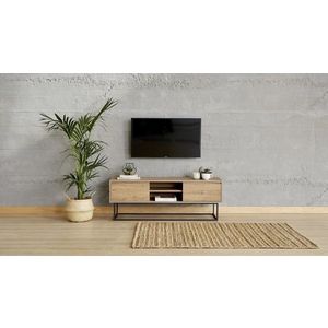 TV stolek BEERN, vlašský ořech/černá obraz