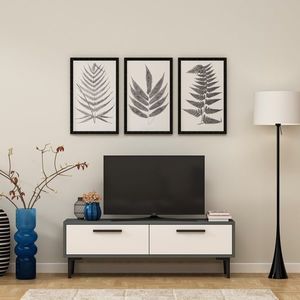TV stolek BELFAST, antracit/bílá obraz