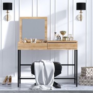 Toaletní stolek BERINGO , dub/černá obraz
