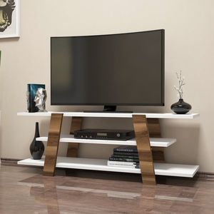 TV stolek ASMARA, vlašský ořech/bílá obraz
