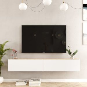 TV stolek ATHAN, atlantská borovice/bílá obraz