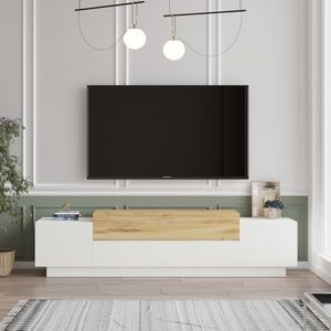 TV stolek ARUNA, dub/bílá obraz