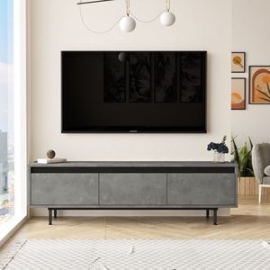 TV stolek BINOMI, stříbrná/černá obraz