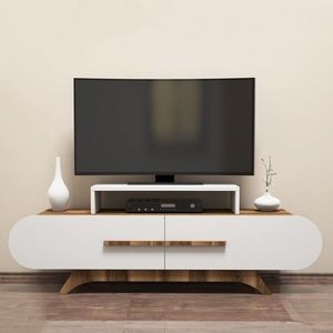 TV stolek CLOUD, vlašský ořech/bílá obraz
