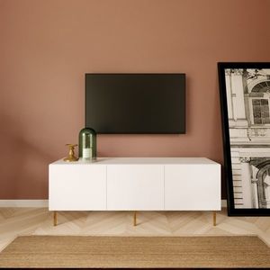 TV stolek CORBIN, dub/bílá obraz