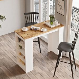 Barový stůl CRESTON, atlantská borovice/bílá obraz