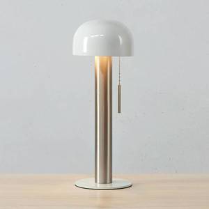 Markslöjd Kovová stolní lampa Costa, bílá/niklová obraz