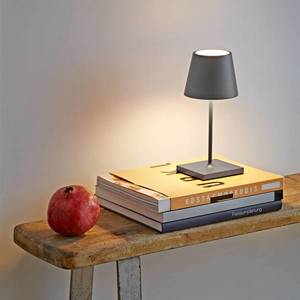 Sigor Nuindie mini LED dobíjecí stolní lampa, kulatá, USB-C, grafitově šedá obraz
