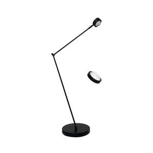 Lindby Stojací lampa Jyla, černá, nastavitelná, čočka, 4200K obraz