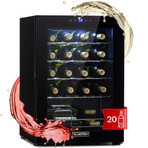 Klarstein Shiraz 20 Uno, vinotéka, 53 l/20 lahví, 5-18 °C, dotykové ovládání obraz