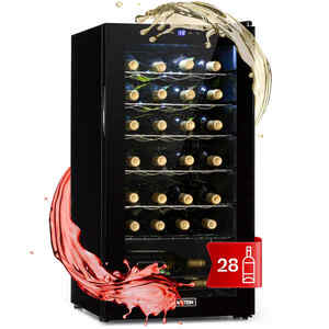 Klarstein Shiraz 28 Uno, vinotéka, 74 l/28 lahví, 5-18°C, dotykové ovládání obraz