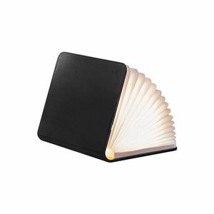 Rozkládací světlo "Smart Book" mini, černá kůže - Gingko obraz