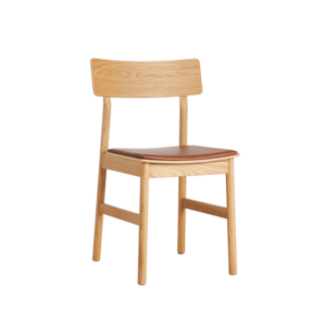 Jídelní židle "Pause 2.0", 8 variant - Woud Varianta: dub, olejovaný, kožené sedadlo - koňakové obraz