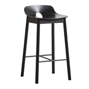 Barová židle "Mono", 65 cm, 2 varianty - Woud Varianta: jasan, černá barva obraz