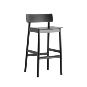 Barová židle "Pause 2.0", 65 cm, 2 varianty - Woud Varianta: jasan, černá barva obraz
