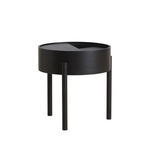 Odkládací stolek "Arc", 2 varianty - Woud Varianta: jasan, černá barva obraz