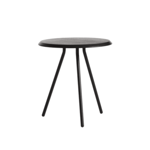 Odkládací stolek "Soround", 4 varianty - Woud Varianta: Ø 45 cm - dub, černý | černé nohy (48, 3 cm) obraz
