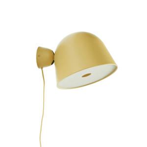 Nástěnná lampa "Kuppi 2.0", 2 varianty - Woud Varianta: hořčicově žlutý kov obraz