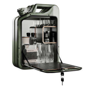 Minibar / kanistr - Bar Cabinet, Army Green, 6 variant - Danish Fuel Varianta: Smoked Oak obraz