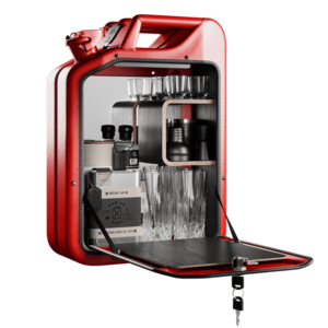 Minibar / kanistr - Bar Cabinet, Gas Red, 6 variant - Danish Fuel Varianta: Smoked Oak obraz