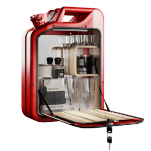 Minibar / kanistr - Bar Cabinet, Gas Red, 6 variant - Danish Fuel Varianta: Red Gum obraz
