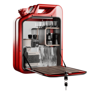 Minibar / kanistr - Bar Cabinet, Gas Red, 6 variant - Danish Fuel Varianta: Walnut obraz
