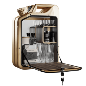 Minibar / kanistr - Bar Cabinet, Gold, 6 variant - Danish Fuel Varianta: Walnut obraz