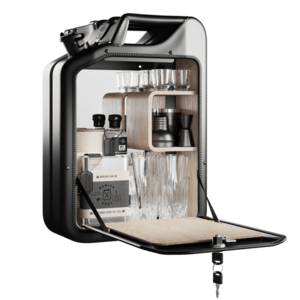 Minibar / kanistr - Bar Cabinet, Nano Black, 6 variant - Danish Fuel Varianta: Oak obraz