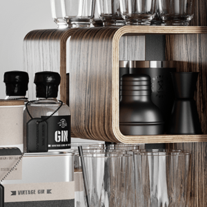 Koupelnová skříňka / kanistr - Bathroom Cabinet, Nano Black, 6 variant - Danish Fuel Varianta: Zebrano obraz