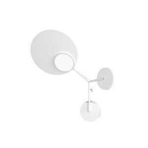 Nástěnná lampa Ballon 3 levostranná, více variant - TUNTO Model: bílý rám a krycí část, panel překližka bílé barvy obraz