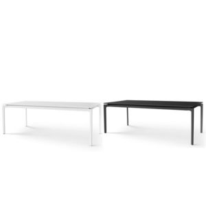 Stůl MORE, 100 x 220 cm, bílý laminát a černá základna - Eva Solo obraz