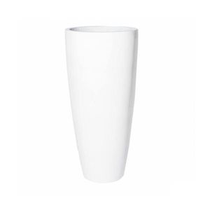 Květináč Dax, barva lesklá bílá, více velikostí - PotteryPots Velikost: L - v. 80 cm, ⌀ 37 cm obraz