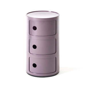 Stolek s úložným prostorem Componibili 4967, 3 úložné díly, více barev - Kartell Barva: fialová obraz