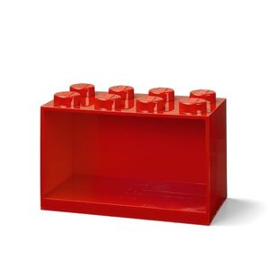 Brick 8 závěsná police, více variant - LEGO Barva: červená obraz