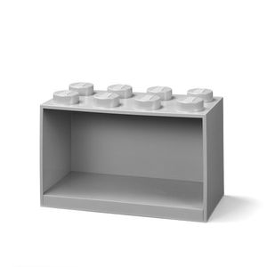 Brick 8 závěsná police, více variant - LEGO Barva: šedá obraz