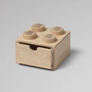 Dřevěný stolní box 4 se zásuvkou, více variant - LEGO Barva: dub - ošetřený mýdlem obraz