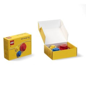Věšák na zeď, 3 ks, více variant - LEGO Barva: žlutá, modrá, červená obraz
