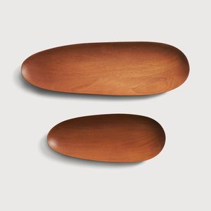 Odkladací miska Thin Oval, set 2ks, více variant - Ethnicraft Provedení: mahagonové dřevo obraz