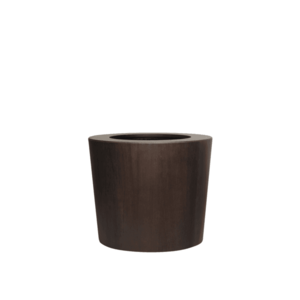 Dřevěný samozavlažovací květináč ARC, nízký, více variant - Hobby Flower Barva: tmavý dub, Rozměry: Ø61 x 51 obraz